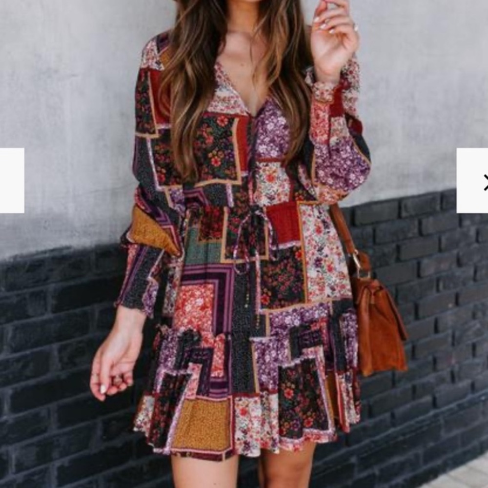 Vici Collection- Patchwork Dress